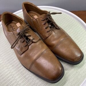Clarks Mens‎ Brown Oxford Leather Dress Shoe Sz. 11M